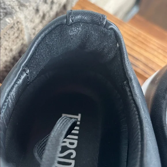 Thursday Women’s Black Leather Sneakers Size 8.5 - Picture 10 of 12